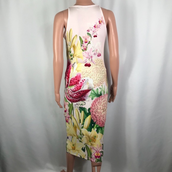 SOLD! Ted Baker London Floral Midi Dress Size 2 - Picture 2 of 7